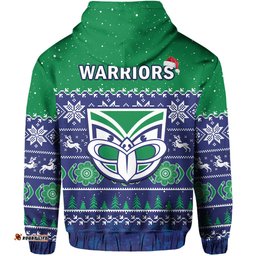 warriors rugby hoodie new zealand indigenous merry christmas