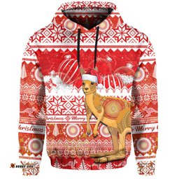 australia hoodie kangaroo aboriginal painting merry christmas