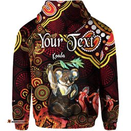 custom personalised australian astrology zip up and pullover hoodie cancer koala zodiac aboriginal vibes red