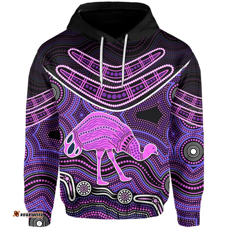 custom personalised emu aboriginal boomerang hoodie no5