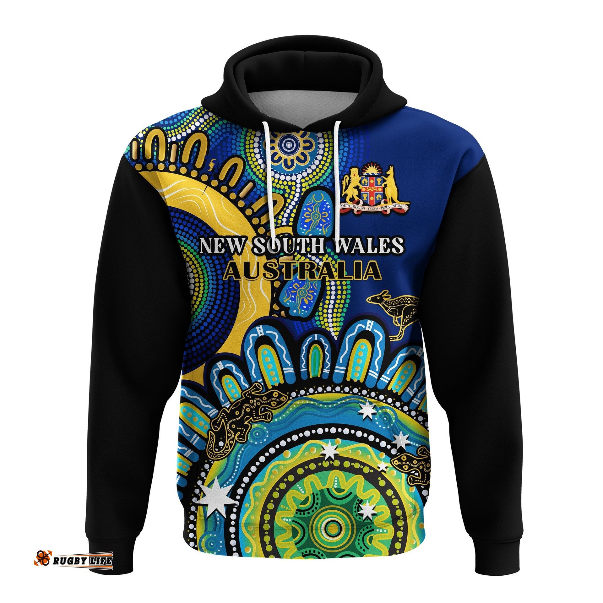 new south wales state hoodie nsw australian indigenous art