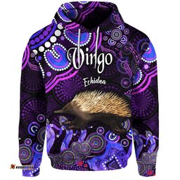 australian astrology zip up and pullover hoodie virgo echidna zodiac aboriginal vibes purple