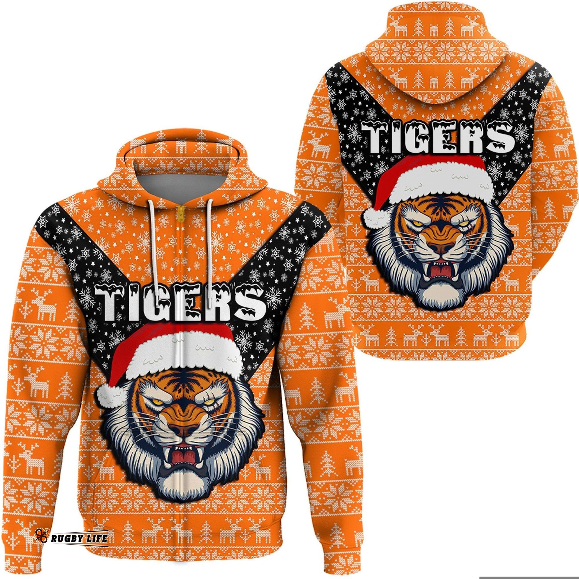 vibe hoodie clothing wests tigers christmas zip hoodie