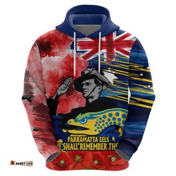 anzac eels rugby hoodie we shall remember