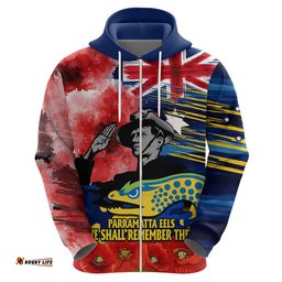 anzac eels rugby hoodie we shall remember
