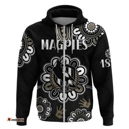 custom personalised afl collingwood magpies football magpies 1892 hoodie