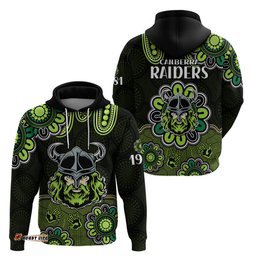 nrl canberra raiders rugby 1981 aboriginal hoodie
