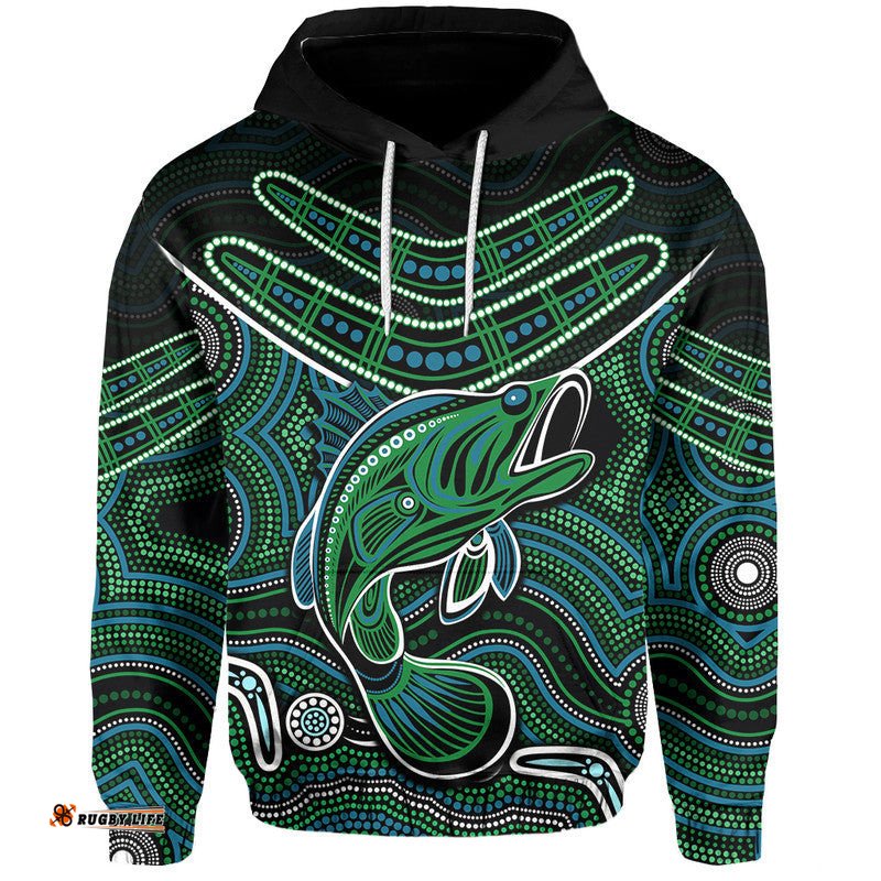 custom personalised fishing aboriginal hoodie no3