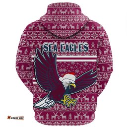 vibe hoodie clothing manly warringah sea eagles christmas zip hoodie