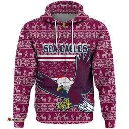 vibe hoodie clothing manly warringah sea eagles christmas zip hoodie