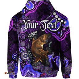custom personalised australian astrology zip up and pullover hoodie pisces platypus zodiac aboriginal vibes purple