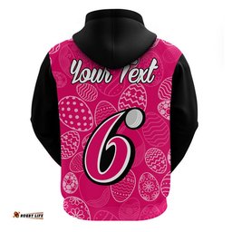 custom personalised sydney sixers cricket happy easter day zip up and pullover hoodie simple style