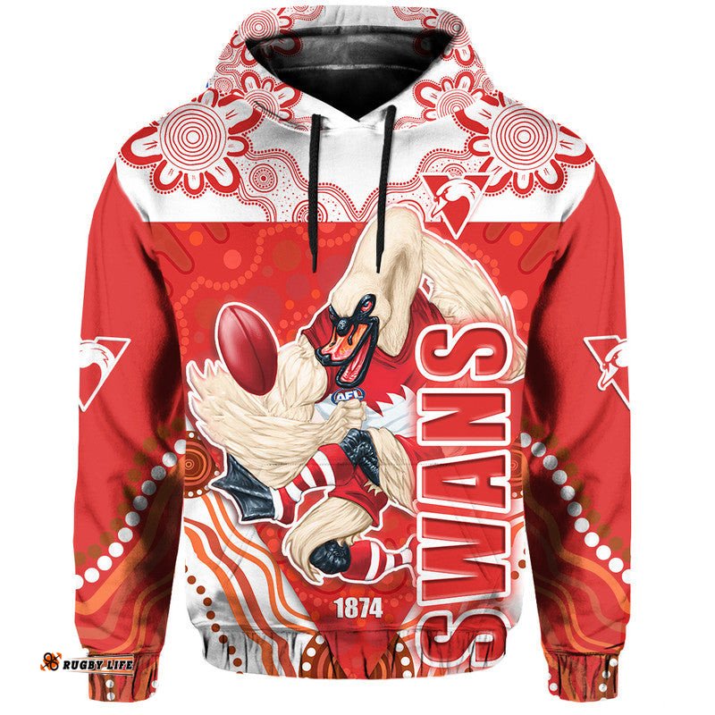 sydney swans aboriginal style zip up and pullover hoodie
