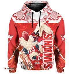 sydney swans aboriginal style zip up and pullover hoodie