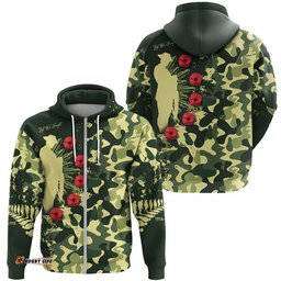 aotearoa anzac camouflage zip up and pullover hoodie