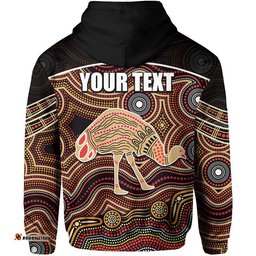 custom personalised emu aboriginal boomerang hoodie no2