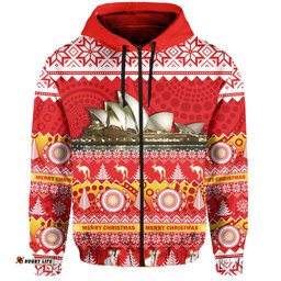 custom personalised australia hoodie sydney opera house aboriginal art merry christmas