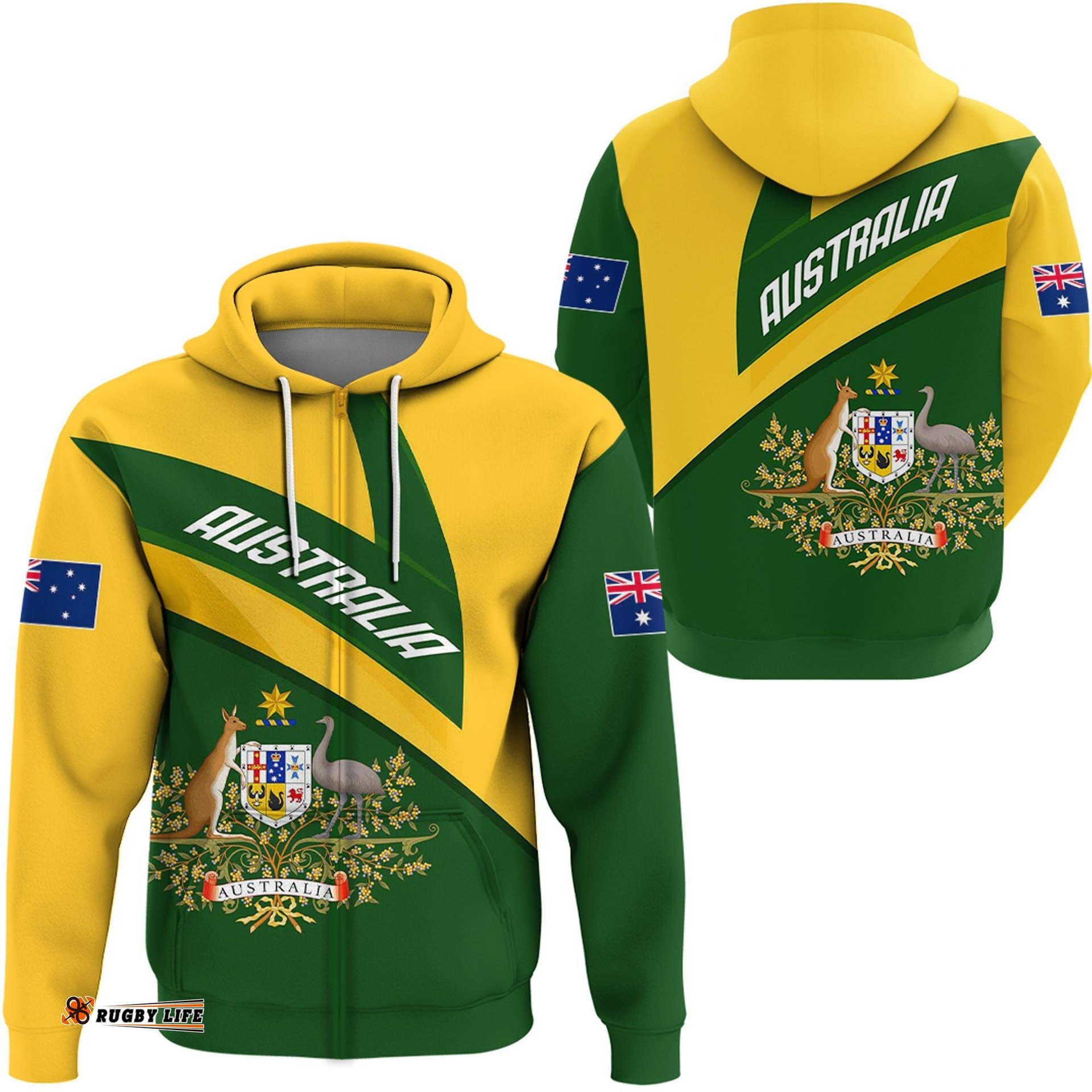 vibe hoodie clothing australia coat of arms active sport zip hoodie