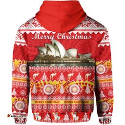 australia hoodie sydney opera house aboriginal art merry christmas
