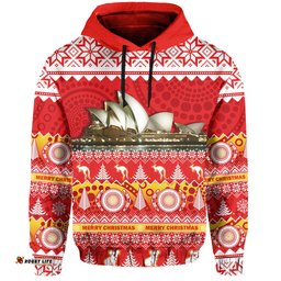 australia hoodie sydney opera house aboriginal art merry christmas