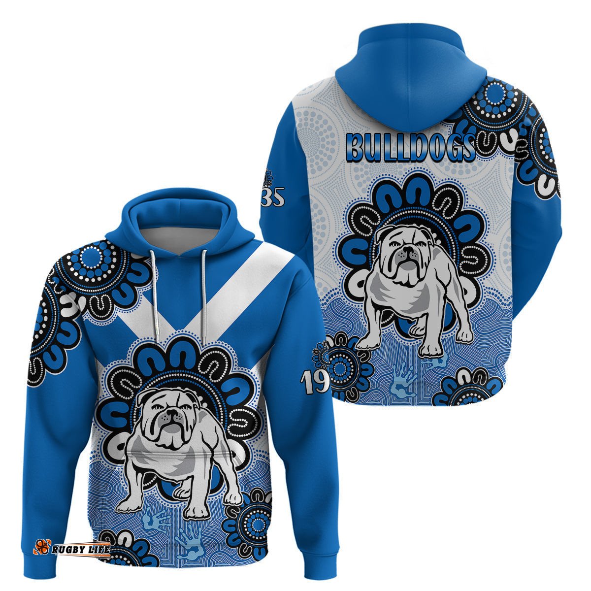 nrl canterbury bankstown bulldogs rugby berries 1935 aboriginal hoodie