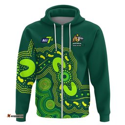 custom text and number australia rugby sevens zip up and pullover hoodie aboriginal