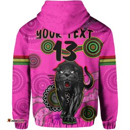 custom text and number panthers hoodie aboriginal with lizard