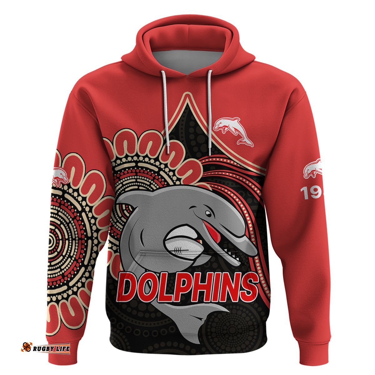 nrl redcliffe dolphins hoodie