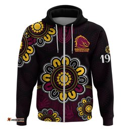 custom personalised nrl brisbane broncos rugby 1987 aboriginal hoodie