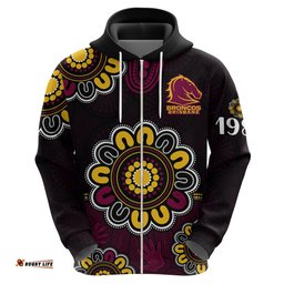 custom personalised nrl brisbane broncos rugby 1987 aboriginal hoodie