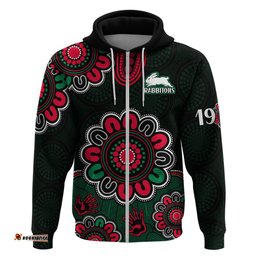 nrl rabbitohs rugby hoodie the bunnies 1908 aboriginal
