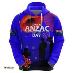custom personalised australia and new zealand anzac hoodie lest we forget