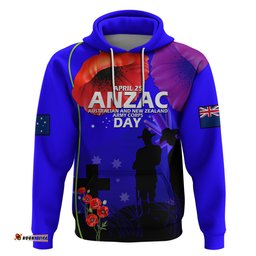 custom personalised australia and new zealand anzac hoodie lest we forget