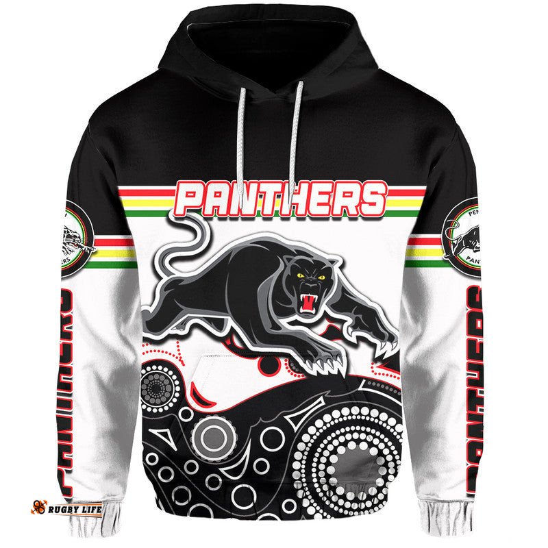 custom personalised panthers rugby hoodie aboriginal simple