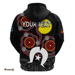 custom personalised naidoc zip up and pullover hoodie aboriginal and torres strait islander