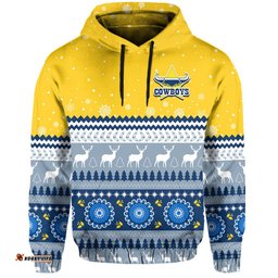 custom personalised cowboys aboriginal hoodie christmas north queensland