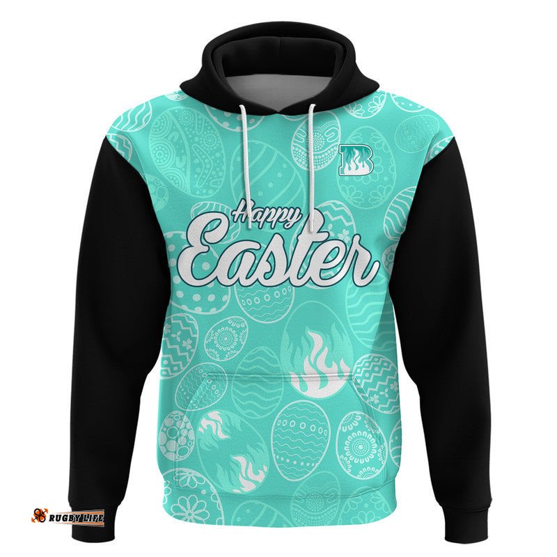 custom personalised brisbane heat cricket happy easter day zip up and pullover hoodie simple style