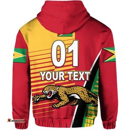 custom personalised guyana cricket jaguars zip up and pullover hoodie simple style