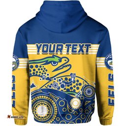 custom personalised eels rugby hoodie aboriginal simple