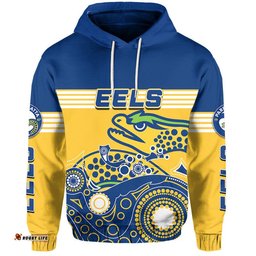 custom personalised eels rugby hoodie aboriginal simple