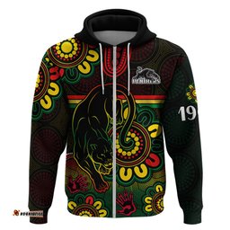 custom personalised nrl penrith panthers rugby hoodie panthers 1966 aboriginal