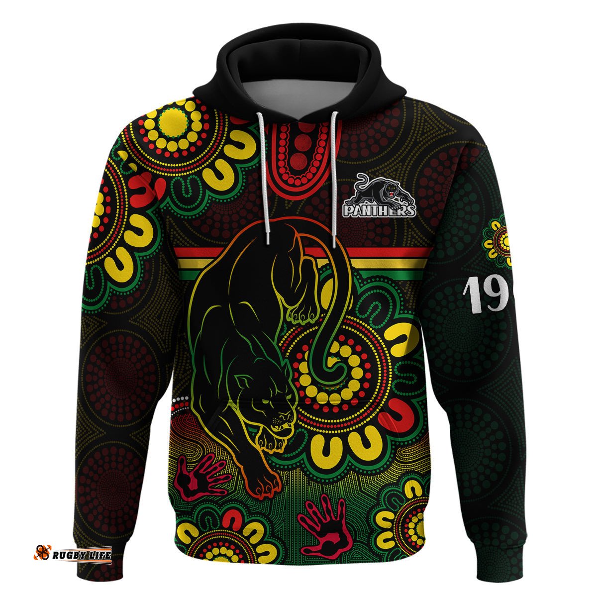 custom personalised nrl penrith panthers rugby hoodie panthers 1966 aboriginal