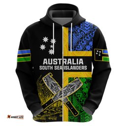 custom personalised australian south sea islanders flag style hoodie
