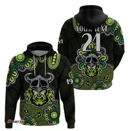 custom personalised nrl canberra raiders rugby 1981 aboriginal hoodie