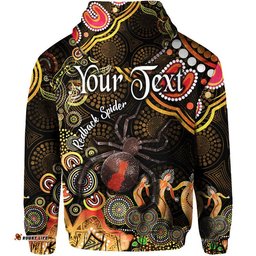 custom personalised australian astrology zip up and pullover hoodie scorpio redback spider zodiac aboriginal vibes gold