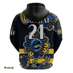 custom personalised nrl parramatta eels rugby hoodie eels 1947 aboriginal