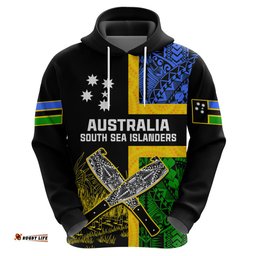 australian south sea islanders flag style hoodie