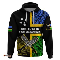 australian south sea islanders flag style hoodie