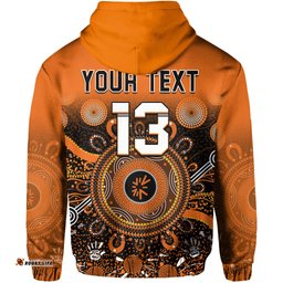 custom text and number perth scorchers hoodie aboriginal sunshine