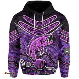 custom personalised fishing aboriginal hoodie no5